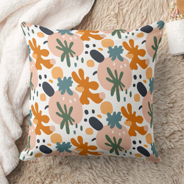 Modern Abstract Paint Strokes Pattern Cushion (Blanket)