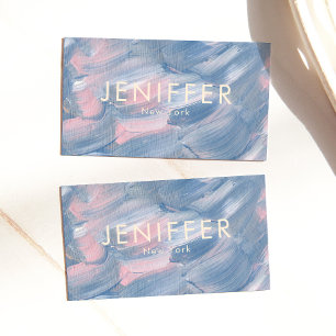 Modern Abstract Painted  Business Card