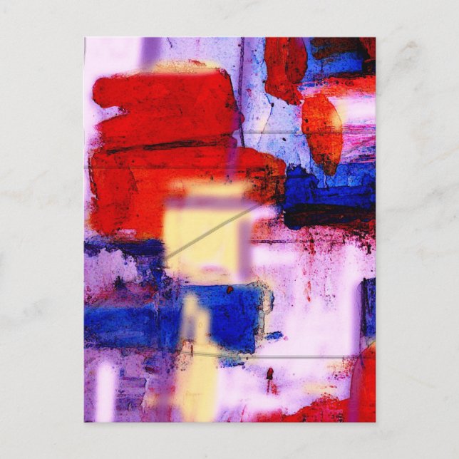 Modern Abstract Painting Art Print Postcard (Front)