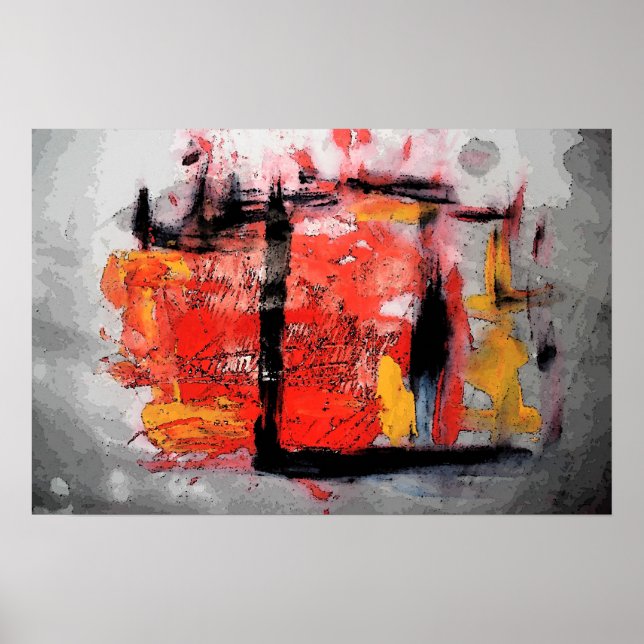 Modern Abstract Painting Art Print Poster (Front)