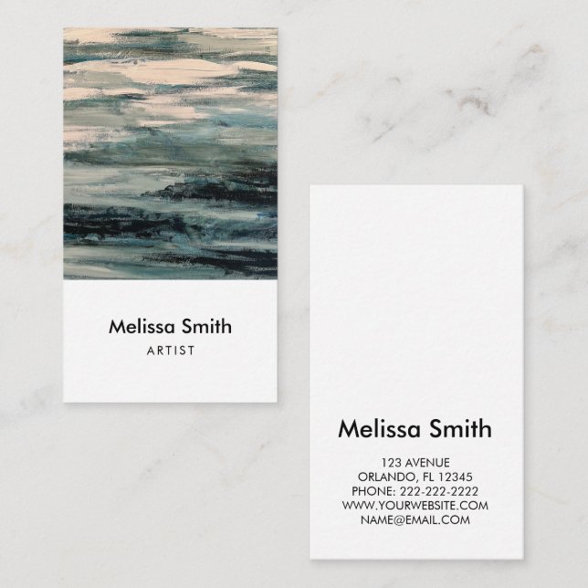 Modern Abstract Painting Artist Business Business Card (Front/Back)