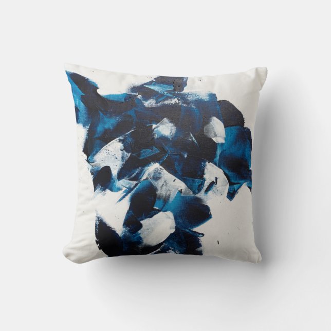 Modern abstract painting Blue Cushion (Front)