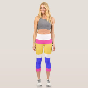 modern abstract painting capri leggings