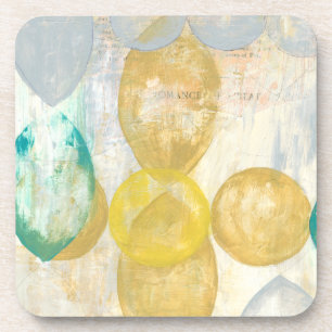 Modern Abstract Painting on Newsprint Coaster