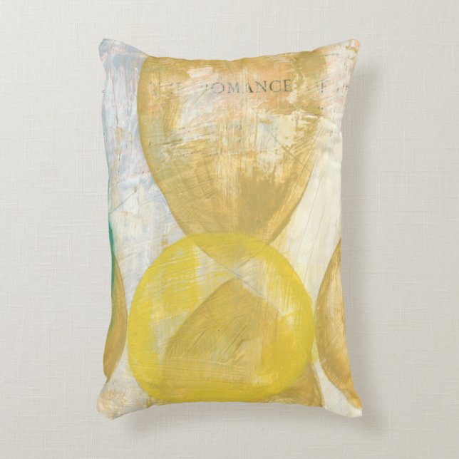 Modern Abstract Painting on Newsprint Decorative Cushion (Front(Vertical))