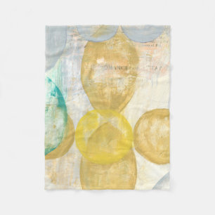 Modern Abstract Painting on Newsprint Fleece Blanket
