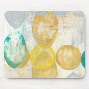 Modern Abstract Painting on Newsprint Mouse Pad