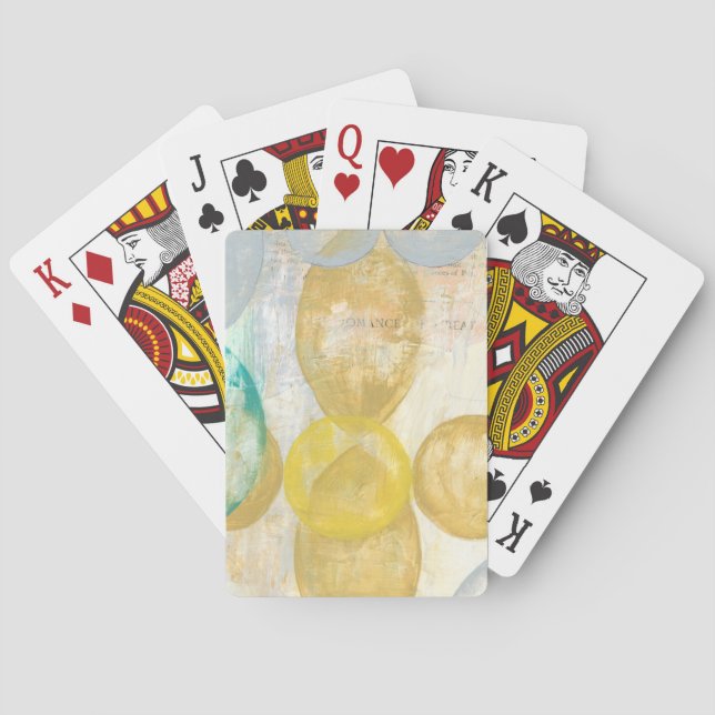 Modern Abstract Painting on Newsprint Playing Cards (Back)