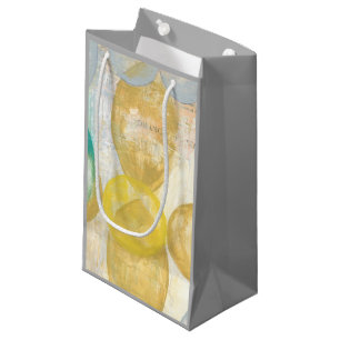 Modern Abstract Painting on Newsprint Small Gift Bag