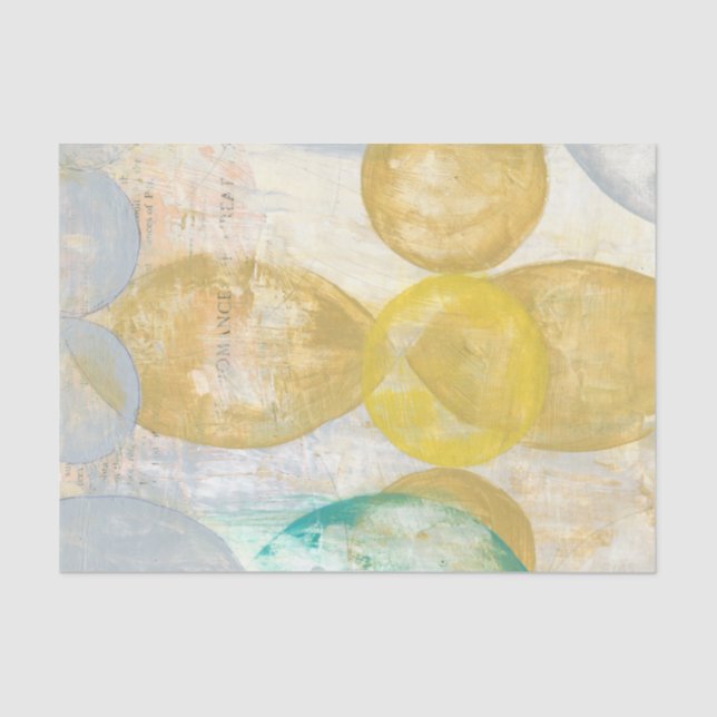 Modern Abstract Painting on Newsprint Tissue Paper (Front)