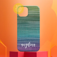 Modern Abstract Painting with White Script Name