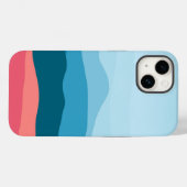 Modern Abstract Pastel Blue Pink Mountains Case-Mate iPhone Case (Back (Horizontal))