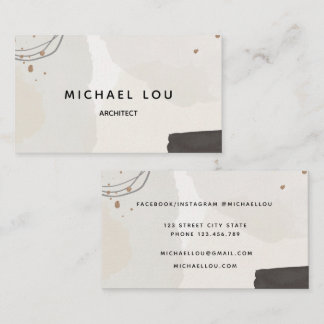 Modern Abstract Pastel NeutralTrendy Business Card