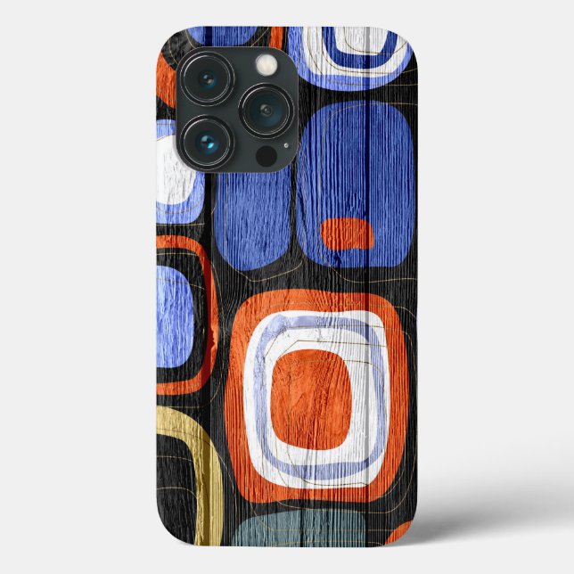 Modern Abstract Pastel Wood Look Case-Mate iPhone  Case (Back)