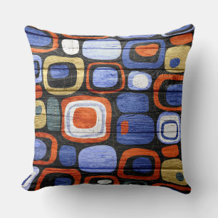 Modern Abstract Pastel Wood Look Cushion