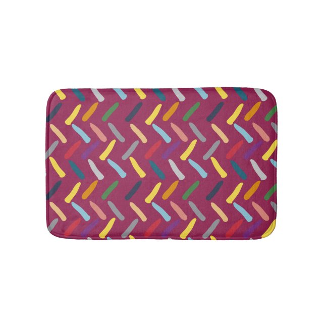 Modern Abstract Pattern Bath Mat (Front)