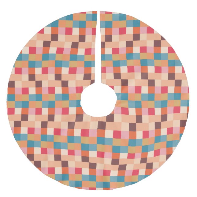 Modern Abstract Pattern Design Brushed Polyester Tree Skirt (Front)