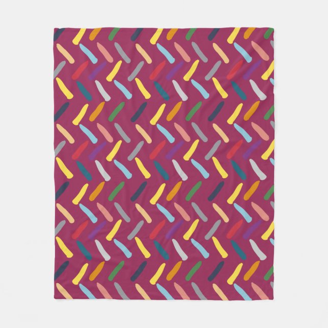 Modern Abstract Pattern Fleece Blanket (Front)