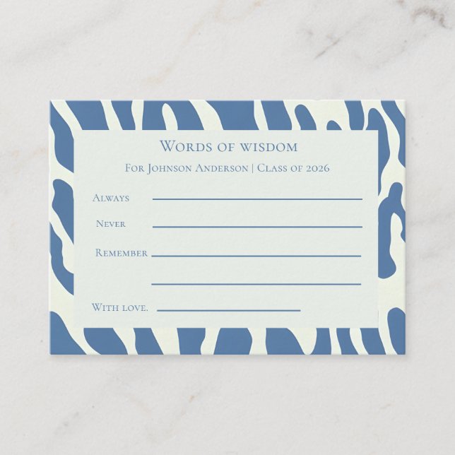 Modern abstract Pattern graduation words of wisdom Enclosure Card (Front)
