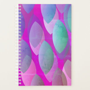 Modern Abstract Pattern   Magenta Purple Pink Teal Planner
