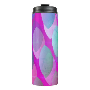 Modern Abstract Pattern   Magenta Purple Pink Teal Thermal Tumbler