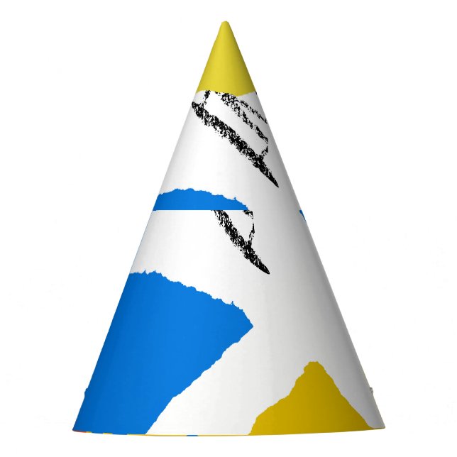 Modern Abstract Pattern with Shapes. Party Hat (Front)