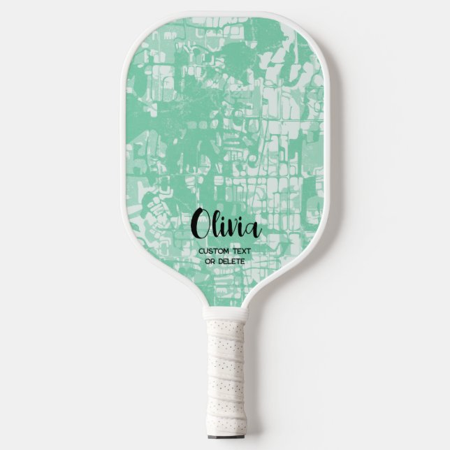 Modern Abstract Personalised Name Pickleball Paddl Pickleball Paddle (Front)