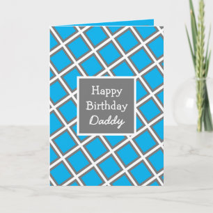 Modern Abstract Personalized Happy Birthday Daddy Card