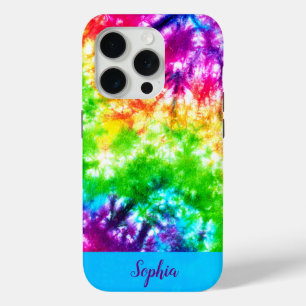 MODERN ABSTRACT PERSONALIZED TIE-DYE DESIGN iPhone 15 PRO CASE