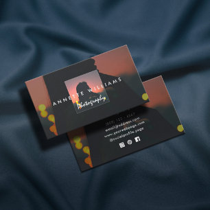 Modern abstract photo photographer business card