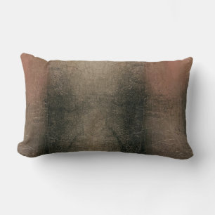 Modern Abstract Pink Black Gold Grunge Lumbar Cushion
