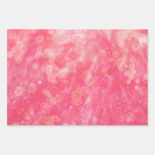 Modern Abstract Pink Color Watercolor  Wrapping Paper Sheet