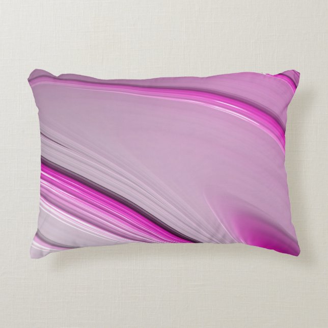 Modern Abstract Pink Fractal Decorative Cushion (Front)