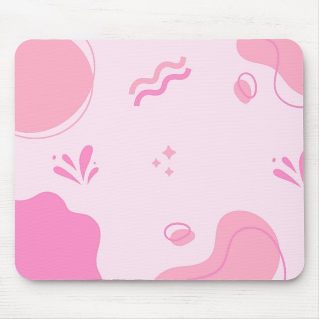 Modern Abstract Pink Minimalist Mouse Pad (Front)
