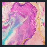 Modern Abstract Pink Paint Swirl Fine Art Faux Canvas Print<br><div class="desc">Pretty in pink contemporary abstract art paint swirl with light pink,  gold and blue. Perfect for a pop of color in any home.</div>