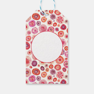 Modern Abstract Pink Watercolor Circles Gift Tags
