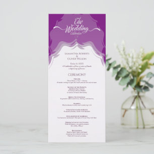 Modern Abstract Pink Wedding Program