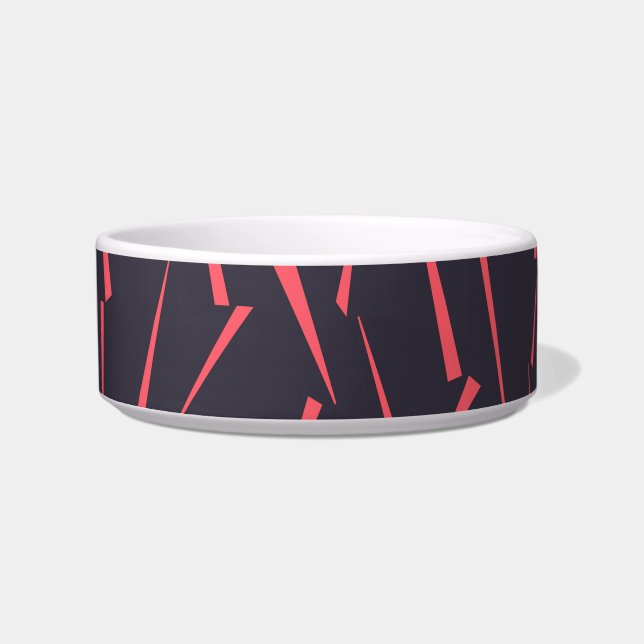Modern abstract playful geometric triangle pattern bowl (Front)
