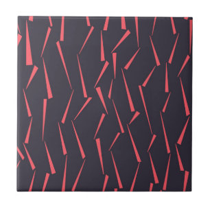 Modern abstract playful geometric triangle pattern ceramic tile