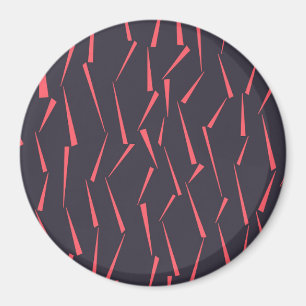 Modern abstract playful geometric triangle pattern magnet