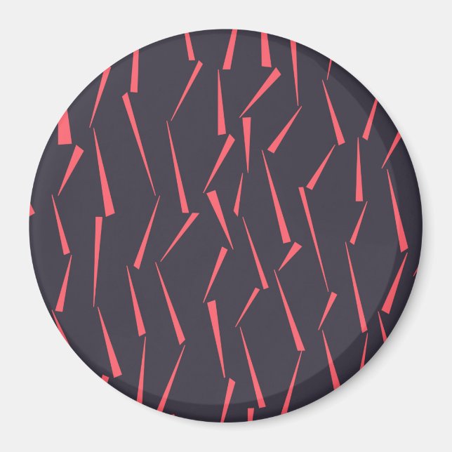 Modern abstract playful geometric triangle pattern magnet (Front)