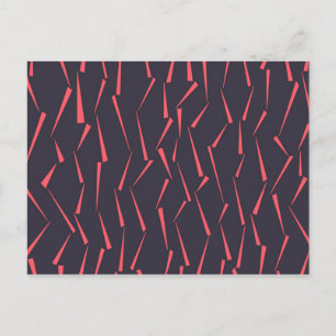 Modern abstract playful geometric triangle pattern postcard