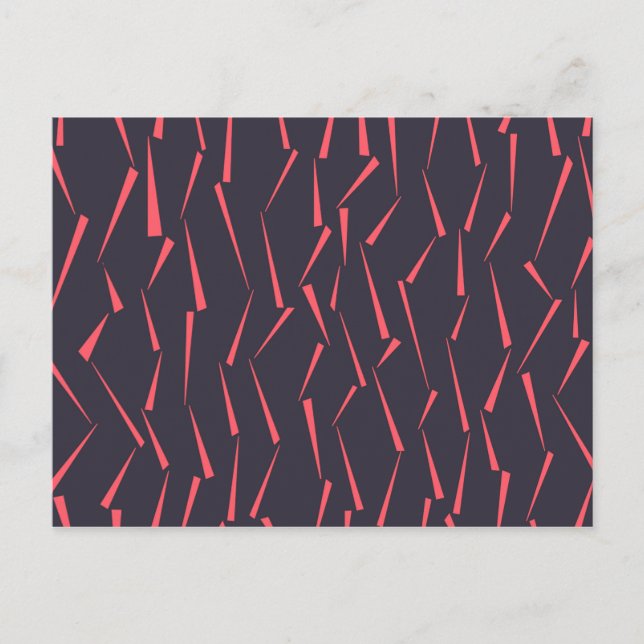 Modern abstract playful geometric triangle pattern postcard (Front)