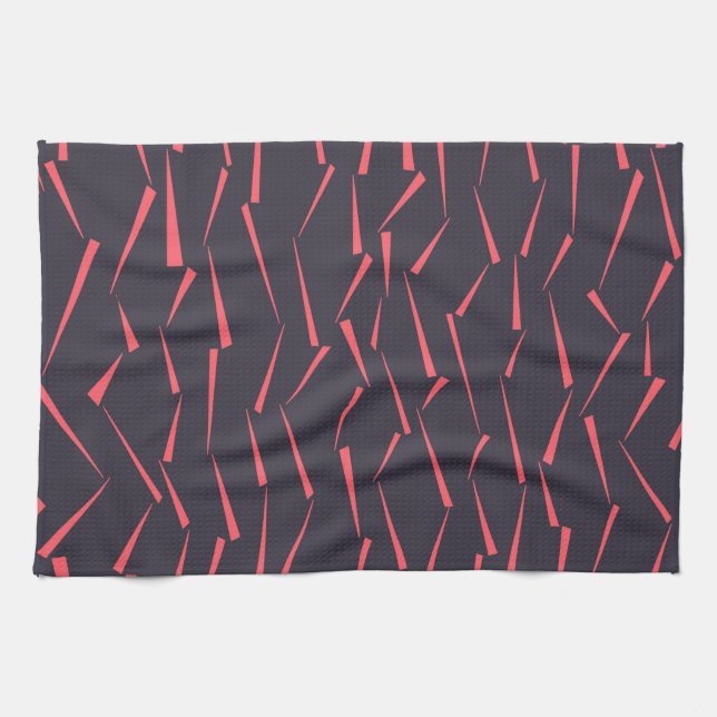 Modern abstract playful geometric triangle pattern tea towel (Horizontal)