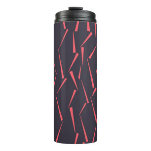 Modern abstract playful geometric triangle pattern thermal tumbler