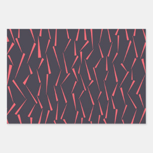Modern abstract playful geometric triangle pattern wrapping paper sheet