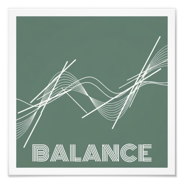 Modern Abstract Poster – Minimal Green Wall Art  (Front)