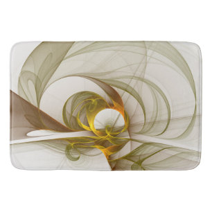 Modern Abstract Precious Metal Colours Fractal Bath Mat