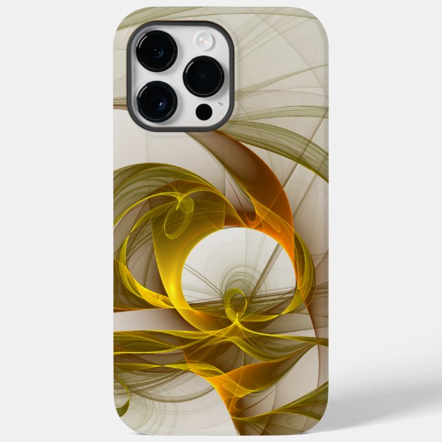 Modern Abstract Precious Metal Colours Fractal Case-Mate iPhone Case (Back)
