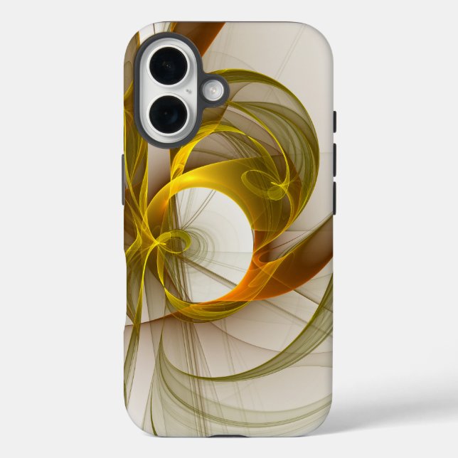 Modern Abstract Precious Metal Colours Fractal Case-Mate iPhone Case (Back)